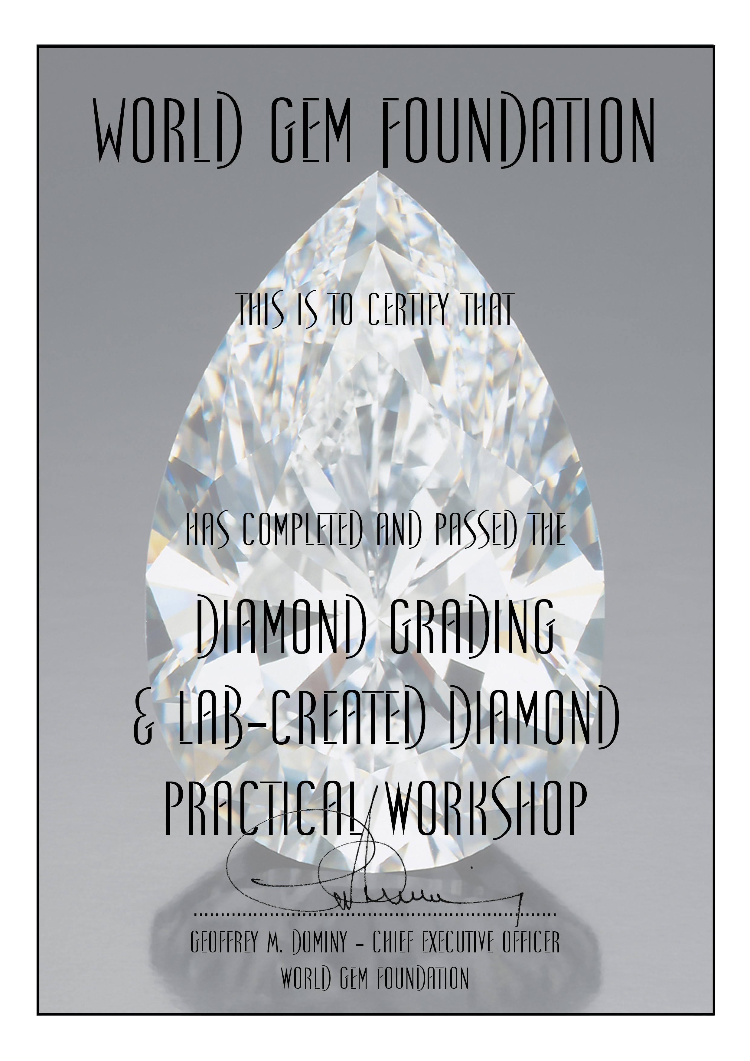 Diamond Grading & Lab-created Diamonds Certificate