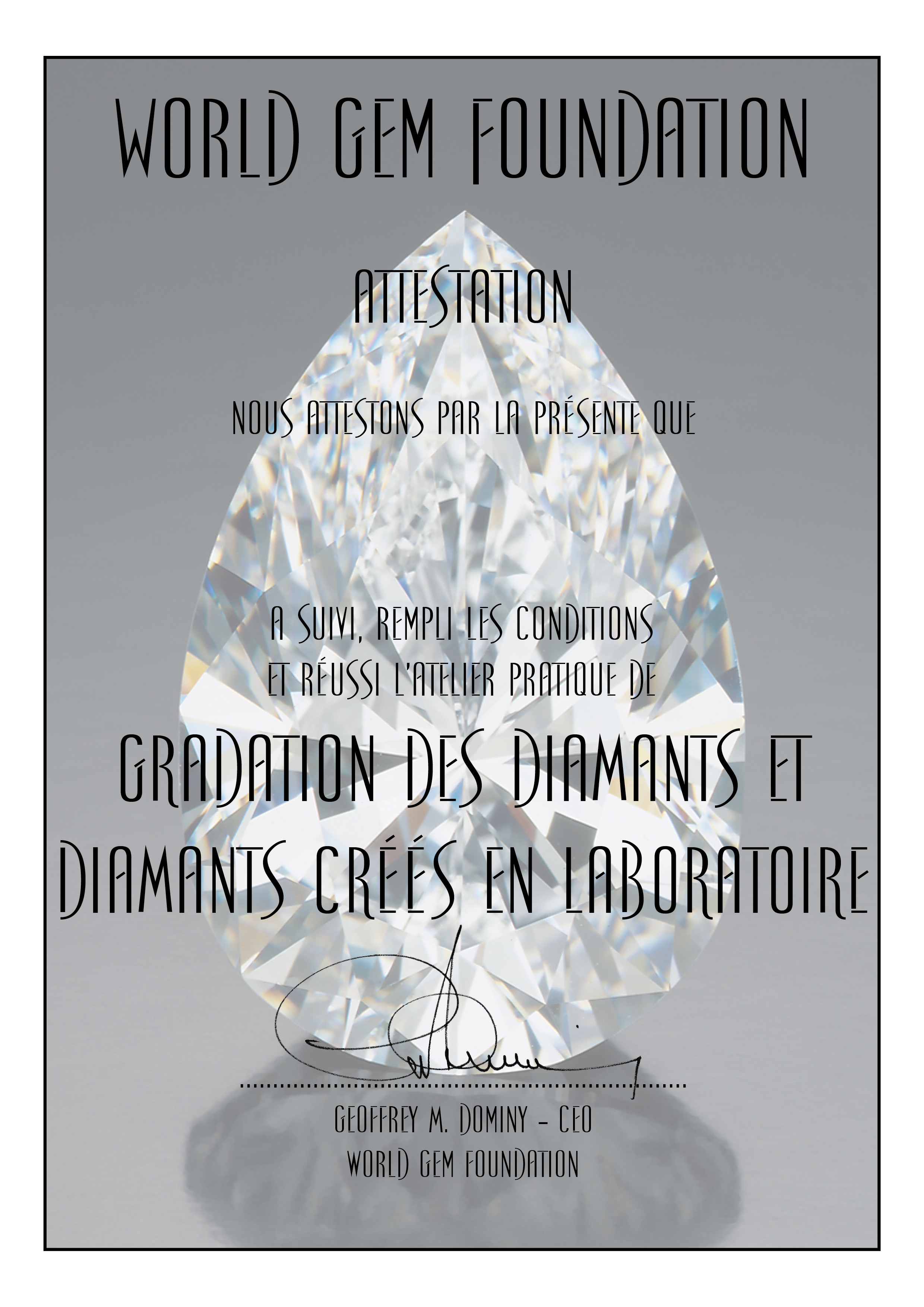 Diamond Grading & Lab-created Diamonds Certificate