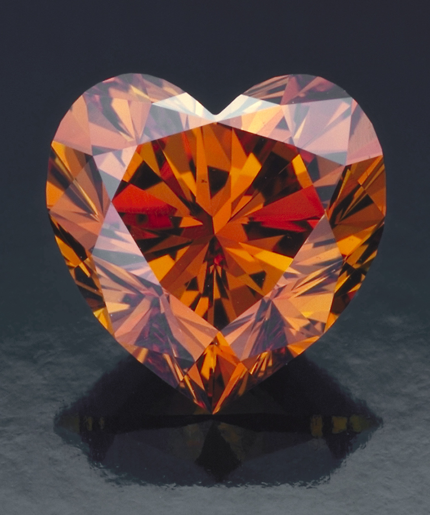 Cognac Heart Shaped Diamond